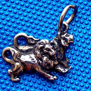 Shube sterling silver Tiger Lion vintage charm